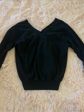 Nike Black V-Neck Pullover Sweater